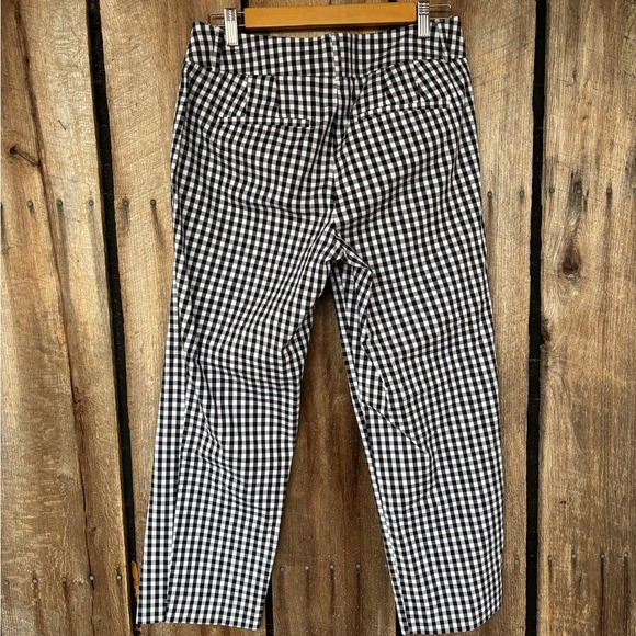 Ann Taylor Factory Gingham Ankle Pants Size 6 Preppy Career Stretch Cottagecore - Picture 3 of 9